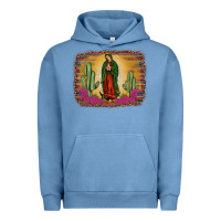 Pigment Pebble Blue western our lady of Guadalupe Urban Hoodie - JahusDesignShop