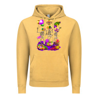 Vintage Mustard Mardi Gras Skeletons Vintage Hoodie - BundleAndBundleShop