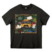 Asphalt school bus back to school Heavy Core Tee - texasbilliewilder