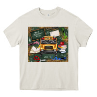 Cream school bus back to school Heavy Core Tee - texasbilliewilder