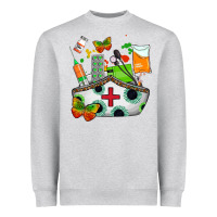 Heather Grey nurse   juneteenth Heavyweight Sweatshirt - AdoDesignShop