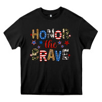 Black honor the brave Heavy Core Tee - RanaPortraitStore