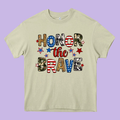 Honor The Brave Heavy Core Tee Designed By Ranaportraitstore