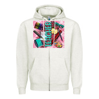 Oatmeal Heather teacher Zipper Hoodie - AdoDesignShop