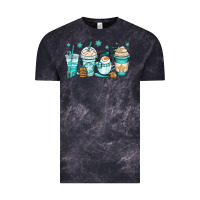 Cloud Black winter coffee cups Vintage Tee - OliviaCreatesArt