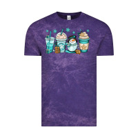 Cloud Purple winter coffee cups Vintage Tee - OliviaCreatesArt