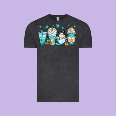 Winter Coffee Cups Vintage Tee Designed By Oliviacreatesart