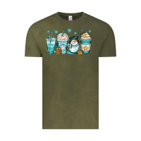 Vintage Olive winter coffee cups Vintage Tee - OliviaCreatesArt