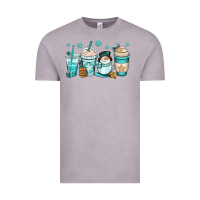 Vintage Zinc winter coffee cups Vintage Tee - OliviaCreatesArt
