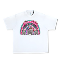 White Easter bunny rainbow Urban Heavy Tee - OliviaCreatesArt