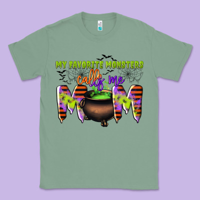 My Favorite Monsters Calls Me Mom Classic Tee Designed By Cowgirlartshop