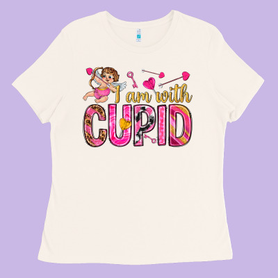 I Am With Cupid I Am With Cupid Valentine's Day Ladies Tee Designed By Howdyjamesfarm