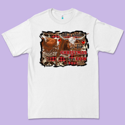 All I Want For Christmas Is A Cow Premium Tee Designed By Ranaportraitstore