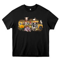Black farm animals school bus Heavy Core Tee - texasbilliewilder