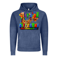 Vintage Denim it's ok to be different autism awareness Vintage Hoodie - FaDigitalArtStudio