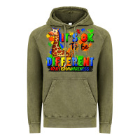 Vintage Olive it's ok to be different autism awareness Vintage Hoodie - FaDigitalArtStudio