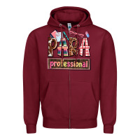 Burgundy para professional Zipper Hoodie - AdoDesignShop