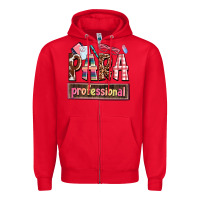 Red para professional Zipper Hoodie - AdoDesignShop