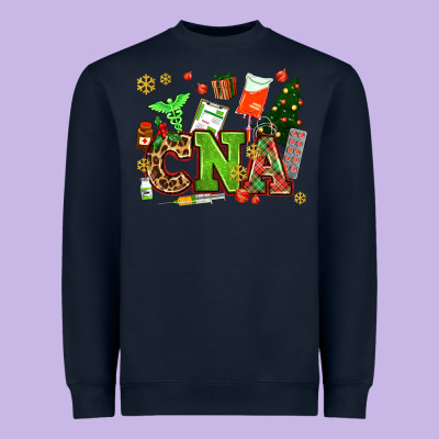 Cna Christmas Heavyweight Sweatshirt Designed By Adodesignshop