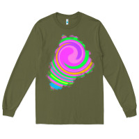 Army Green tie dye patch Long Sleeve Tee - RanaPortraitStore