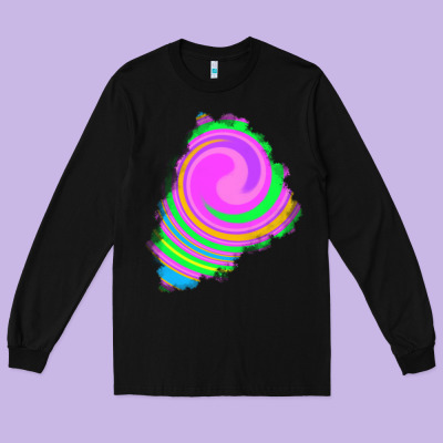 Tie Dye Patch Long Sleeve Tee Designed By Ranaportraitstore