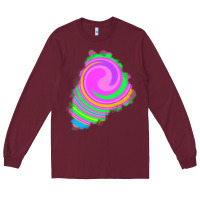 Burgundy tie dye patch Long Sleeve Tee - RanaPortraitStore