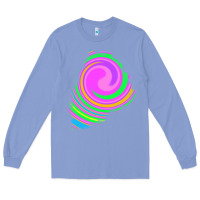 Colony Blue tie dye patch Long Sleeve Tee - RanaPortraitStore