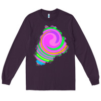 Plum tie dye patch Long Sleeve Tee - RanaPortraitStore