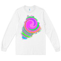 White tie dye patch Long Sleeve Tee - RanaPortraitStore
