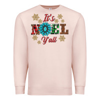 Pale Pink it's noel y'all Premium Sweatshirt - AdoDesignShop