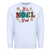 White it's noel y'all Premium Sweatshirt - AdoDesignShop