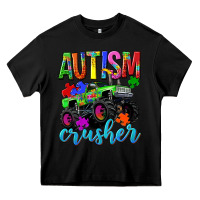 Black Autism Awareness crusher Heavy Core Tee - NancyCooperArtShop