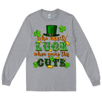 Heather Grey who needs luck when you're this cute Long Sleeve Tee - FaDigitalArtStudio