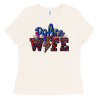 Police Wife With Lightning Bolt Ladies Tee | Teevron