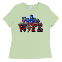 Matcha police wife with lightning bolt Ladies Tee - CowGirlArtShop