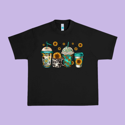 Sunflowers Coffee Cups Urban Heavy Tee Designed By Jasminsmagicworld