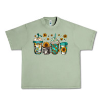 Oil Green sunflowers coffee cups Urban Heavy Tee - Jasminsmagicworld