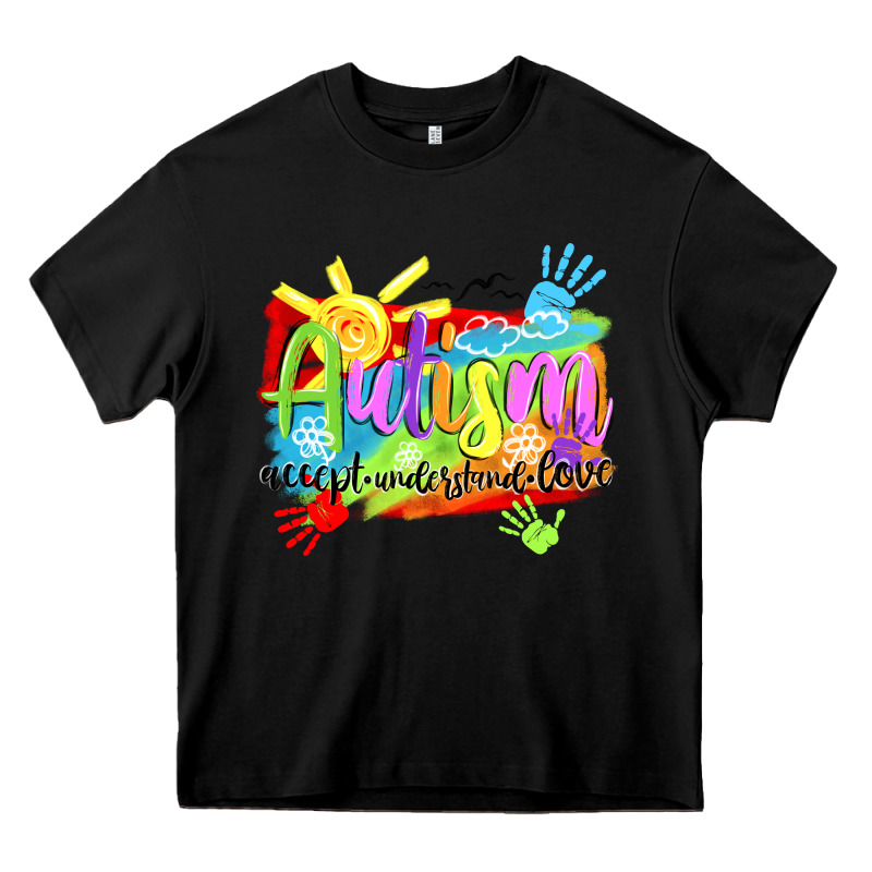 Autism Accept Understand Love Heavy Core Tee by NancyCooperArtShop | Teevron