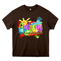 Chocolate Brown Autism accept understand love Heavy Core Tee - NancyCooperArtShop
