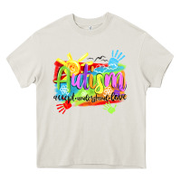 Cream Autism accept understand love Heavy Core Tee - NancyCooperArtShop
