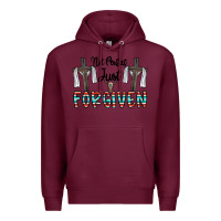 Burgundy no perfect just forgiven Premium Hoodie - CowhideDigitalArt