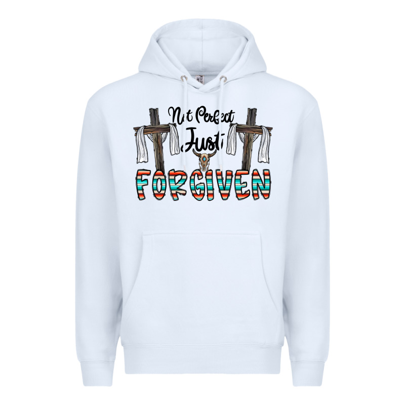 No Perfect Just Forgiven Premium Hoodie by CowhideDigitalArt | Teevron