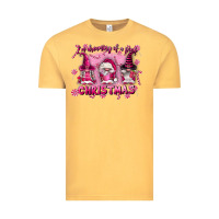 Vintage Mustard i'm dreaming of a pink christmas Vintage Tee - FaDigitalArtStudio