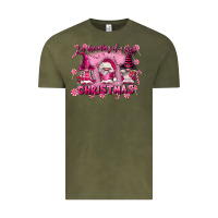 Vintage Olive i'm dreaming of a pink christmas Vintage Tee - FaDigitalArtStudio