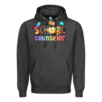 Charcoal Heather school counselor Zipper Hoodie - AdoDesignShop