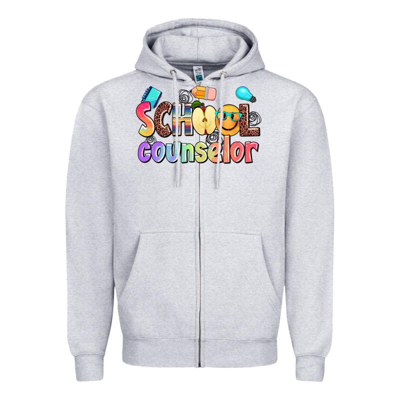 School Counselor Zipper Hoodie by AdoDesignShop | Teevron