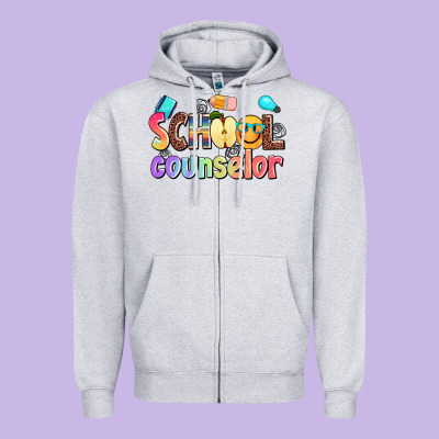 School Counselor Zipper Hoodie Designed By Adodesignshop