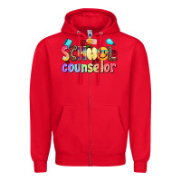 Red school counselor Zipper Hoodie - AdoDesignShop