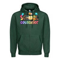Sports Green school counselor Zipper Hoodie - AdoDesignShop