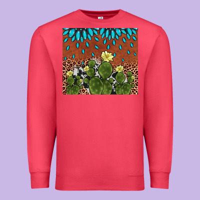 Cactus Gemstone Premium Sweatshirt Designed By Adodesignshop